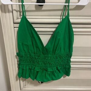 Sim & Sam green Tank Top